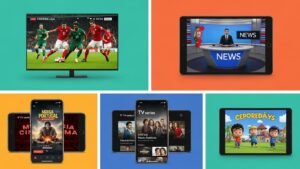 Tipos de canais IPTV Portugal incluindo desporto, filmes, séries e canais portugueses
