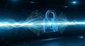 Ilustracja symbolizująca bezpieczne połączenie VPN i szybkość internetu.